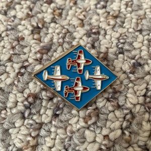 Vintage airplane enamel pin
